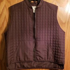 Women brown zip up vest